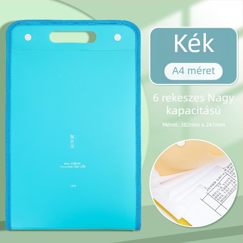 Akkordeon típusú irattartó számlák, ÁFA-számlák, bizonylatok, készpénz és csekkek számára