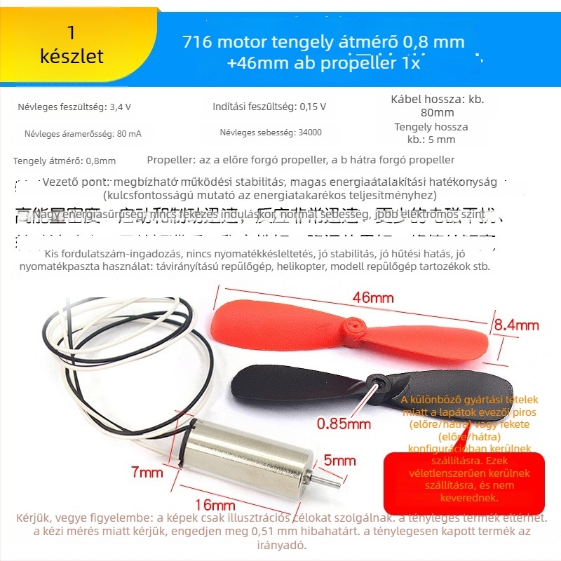 716 üreges poharas brushless motor 720 quadrocopterekhez és 8520 drónokhoz – mikro, nagy sebességű motor