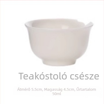 Gongfu stílusú fehér jade-szerű porcelán teáskészlet – teljes készlet teáskannával, gaiwannal és teáscsészékkel, utazó ajándékdoboza logóval