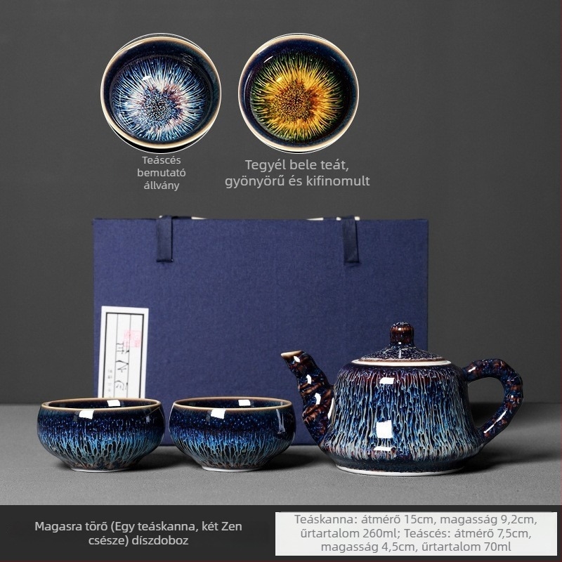 Jingdezhen csillagfényes Tianmu Zhan Jianzhan kerámia kung-fu teáscsésze Pu'er kóstoláshoz