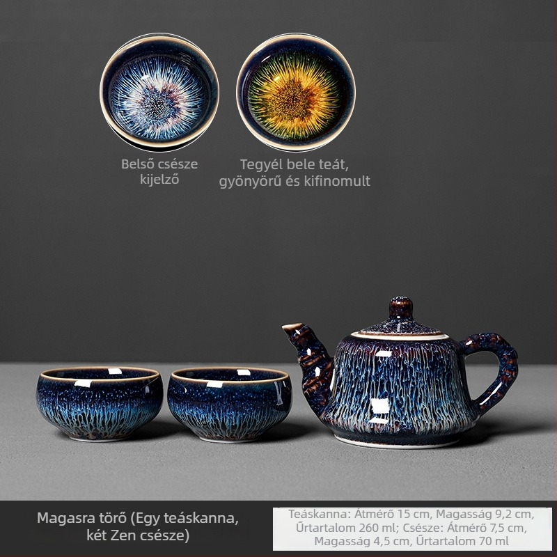 Jingdezhen csillagfényes Tianmu Zhan Jianzhan kerámia kung-fu teáscsésze Pu'er kóstoláshoz
