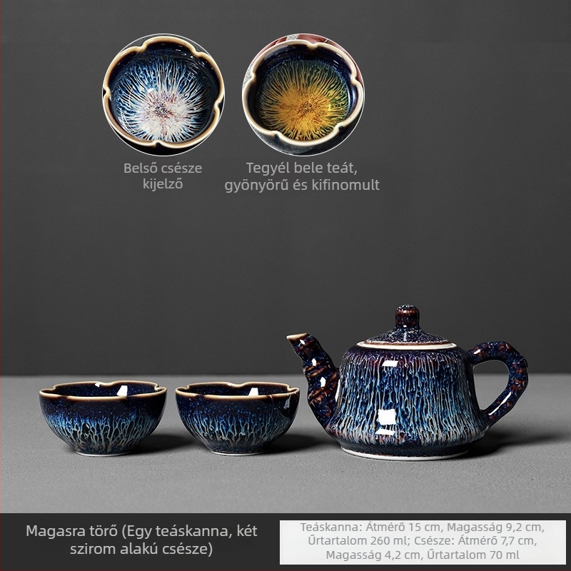 Jingdezhen csillagfényes Tianmu Zhan Jianzhan kerámia kung-fu teáscsésze Pu'er kóstoláshoz