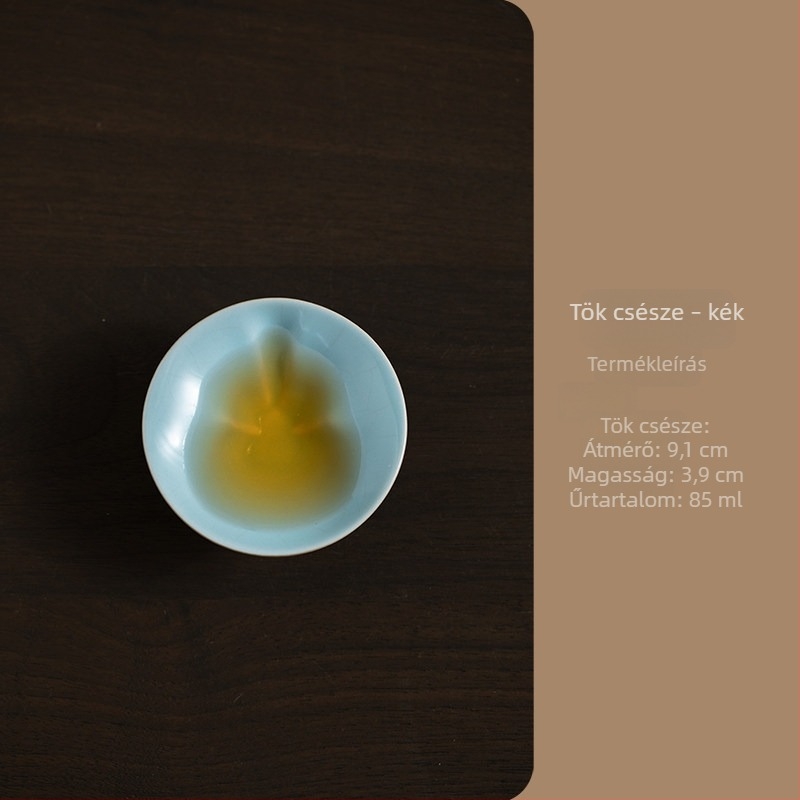 Ru Kiln porcelán teáscsésze, kínai stílusú, gourd-formájú, ajándék időseknek és tanároknak