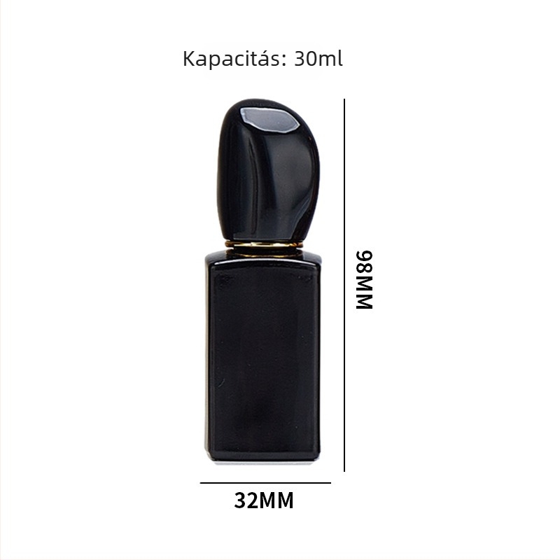 Minimalista színes parfümös üveg, vastag falú, átlátszó, hordozható kozmetikai mintaüveg