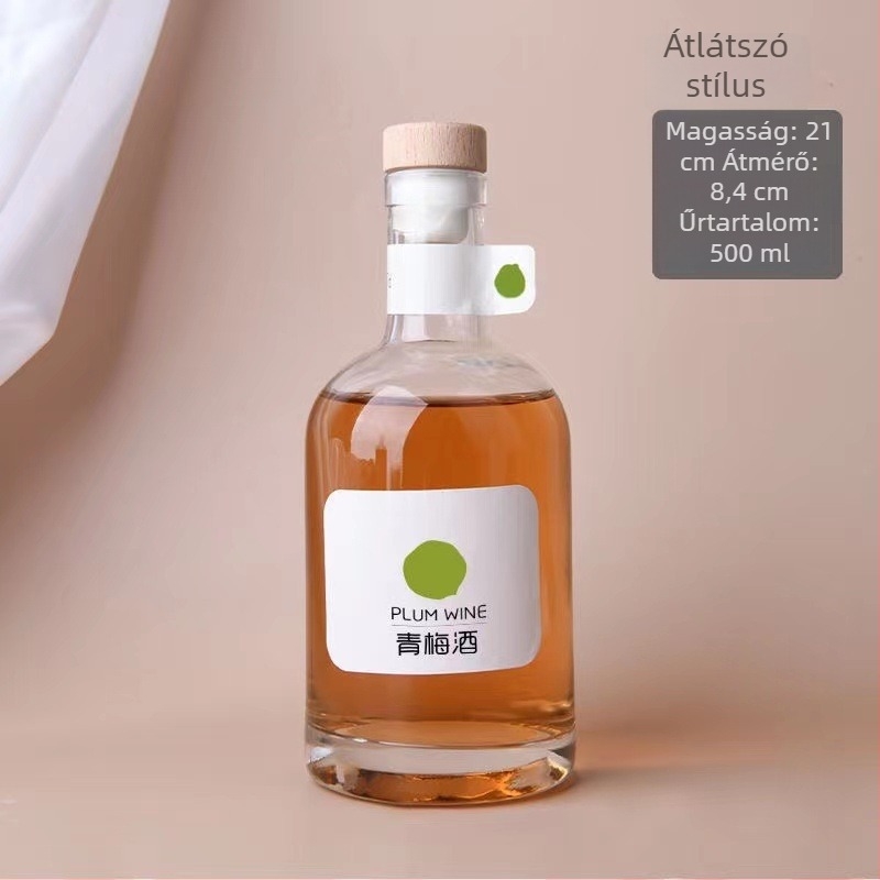 500 ml-es üveg italokhoz és borhoz – üres üveg vodkához és gyümölcsborhoz