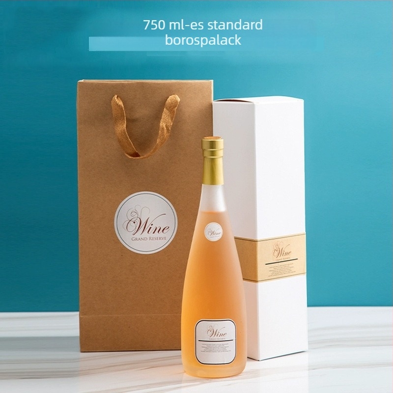 750 ml Ice Wine üveg – üveg italhoz, szőlőborhoz, gyümölcsborhoz és vörösborhoz, fehér, kiváló minőségű üveg