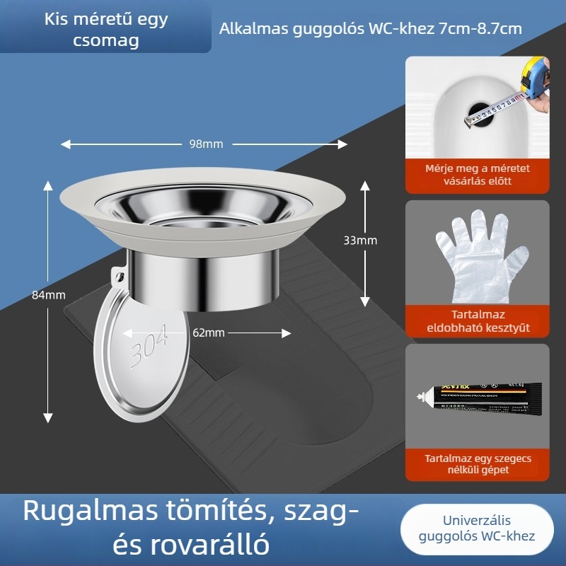ABS guggolós WC-fedél szag elleni zárófedél, univerzális fürdőszobai kiegészítő