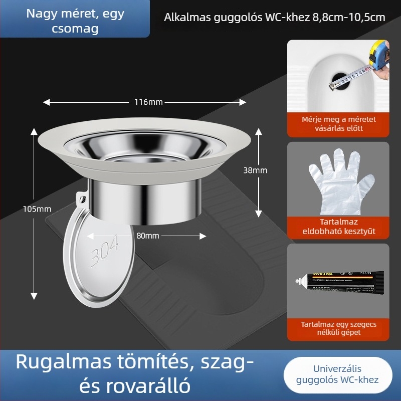 ABS guggolós WC-fedél szag elleni zárófedél, univerzális fürdőszobai kiegészítő
