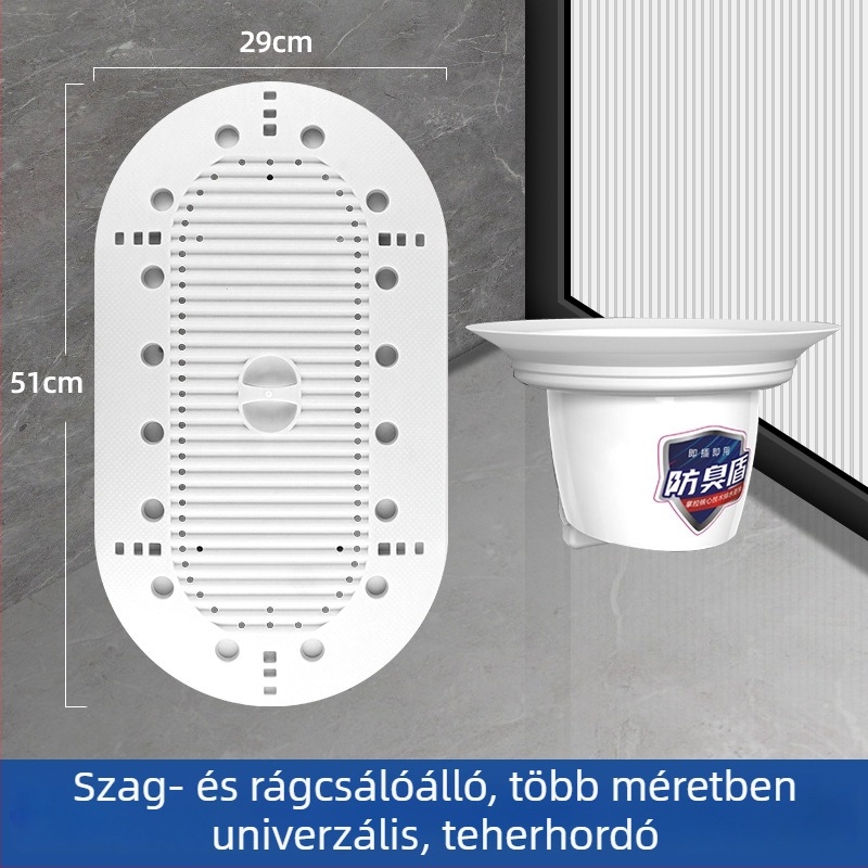 ABS guggolós WC-fedél szag elleni zárófedél, univerzális fürdőszobai kiegészítő