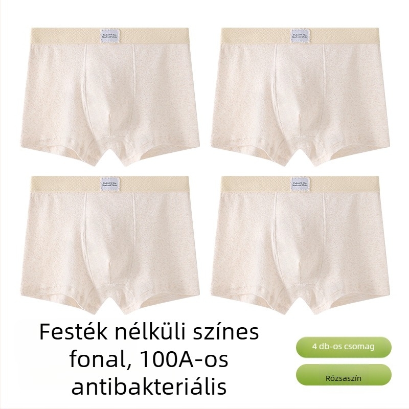 Férfi pamut boxeralsó Jacquard kötésű, középmagas derék, egyszínű