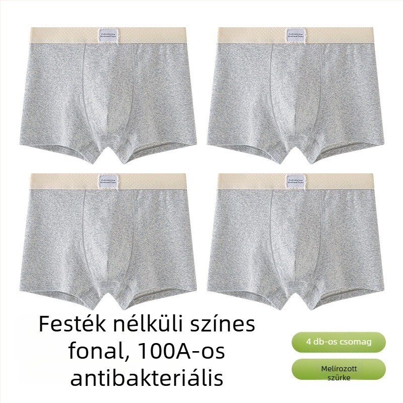 Férfi pamut boxeralsó Jacquard kötésű, középmagas derék, egyszínű