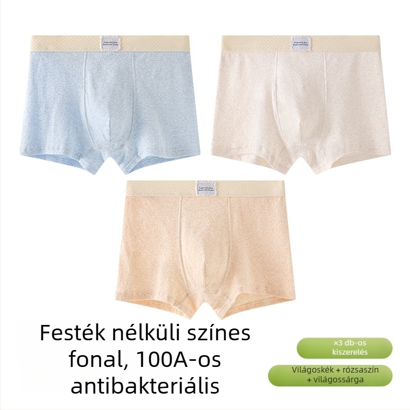 Férfi pamut boxeralsó Jacquard kötésű, középmagas derék, egyszínű