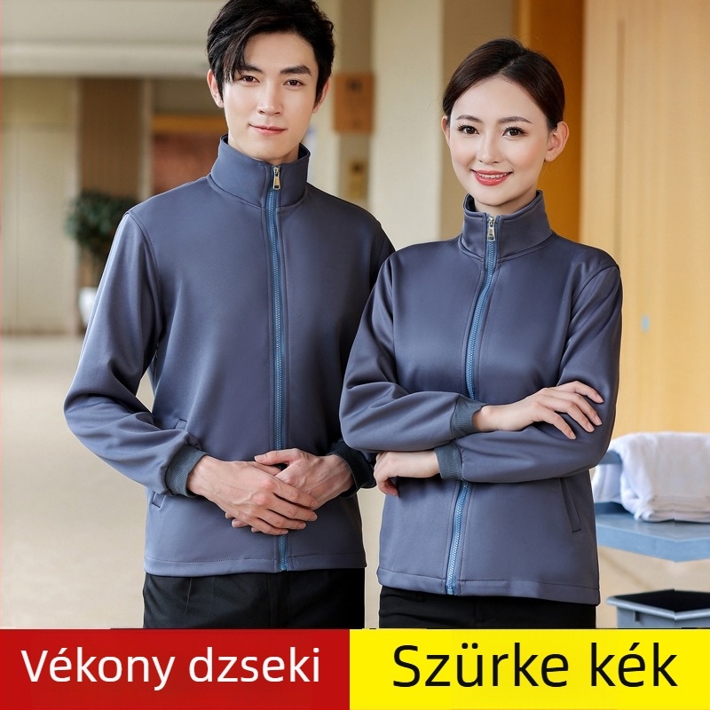 Férfi munkaruha hosszú ujjú dzseki fleece bélés, tűzálló – takarítási személyzet részére
