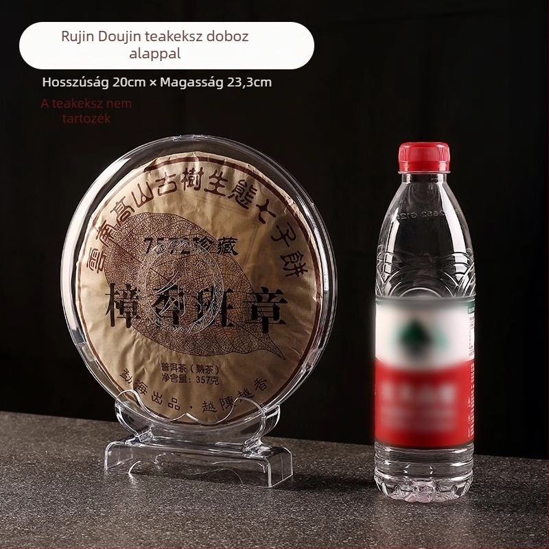 Pu'er teacake bemutató doboz, átlátszó műanyag tartó, porálló tealevelek tárolója, többszintű szervező