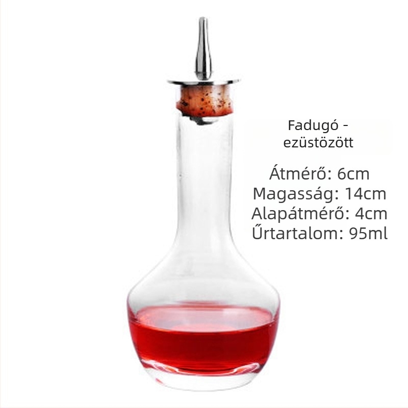 Japán stílusú bitters üveg abszinthez és koktélokhoz – üvegből készült bárüveg