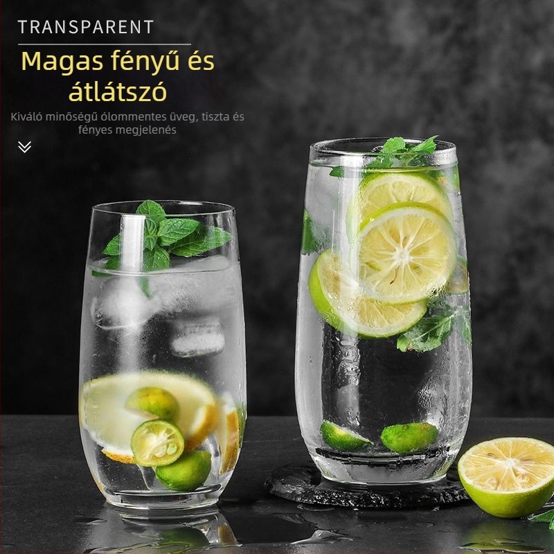 Collins pohár koktélokhoz, Mojito pohár, ólommentes kristályüveg, 1000 ml felett, modern minimalista Bloom-stílus