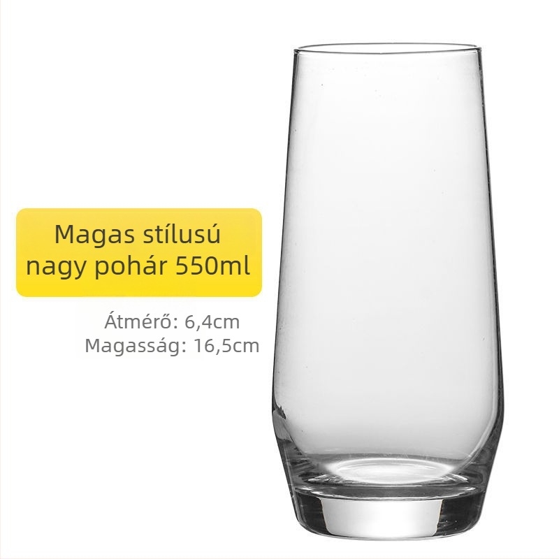 Collins pohár koktélokhoz, Mojito pohár, ólommentes kristályüveg, 1000 ml felett, modern minimalista Bloom-stílus