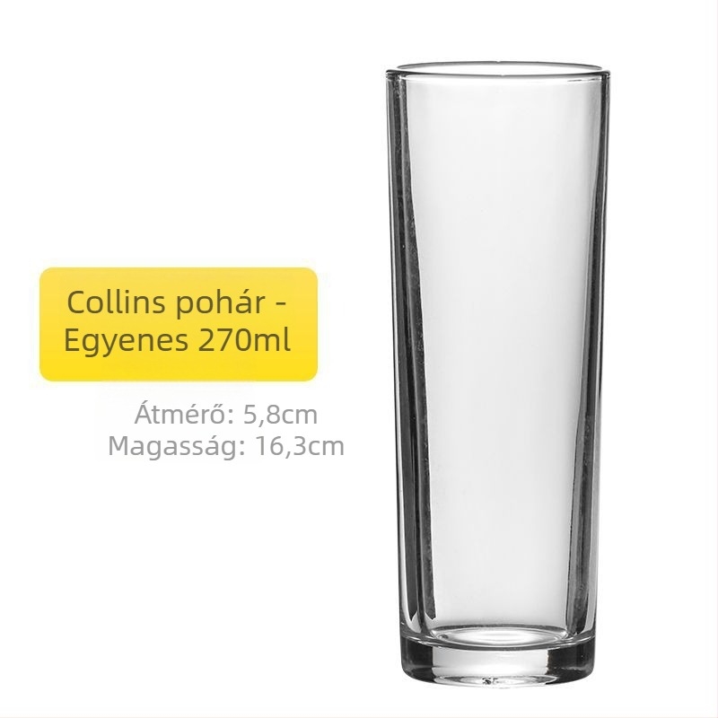 Collins pohár koktélokhoz, Mojito pohár, ólommentes kristályüveg, 1000 ml felett, modern minimalista Bloom-stílus