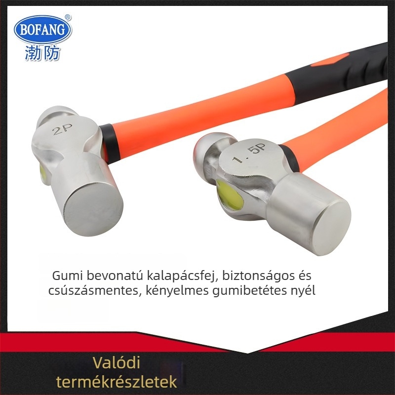 5051 Bofang 304 rozsdamentes acél Nipple Kalapács, nem mágneses, 2 lb–2,5 lb, fa nyéllel vagy gumírozott markolattal, kerek fej