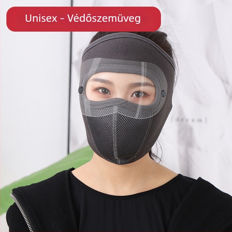 Meleg polár maszk szélvédett szemüveggel téli kerékpározáshoz