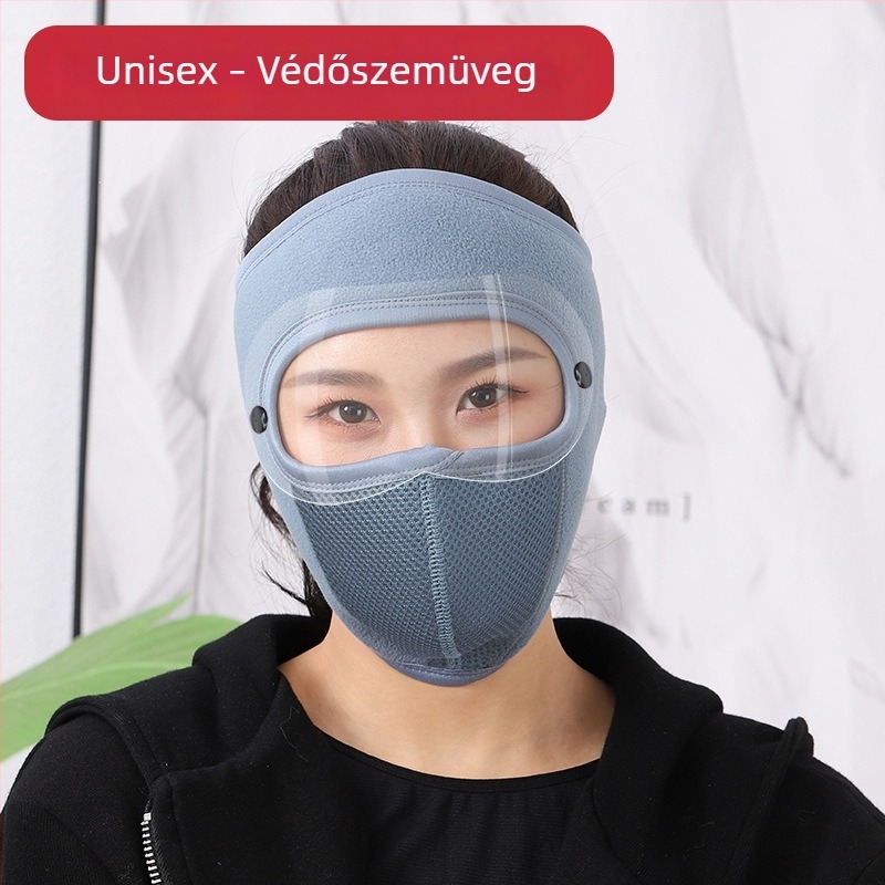 Meleg polár maszk szélvédett szemüveggel téli kerékpározáshoz