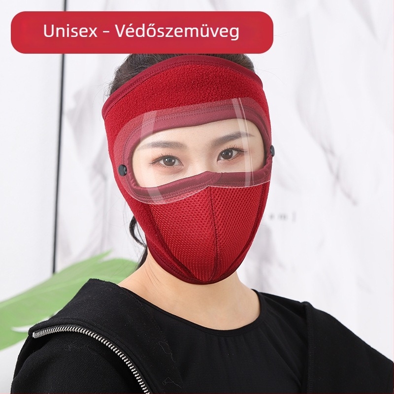 Meleg polár maszk szélvédett szemüveggel téli kerékpározáshoz