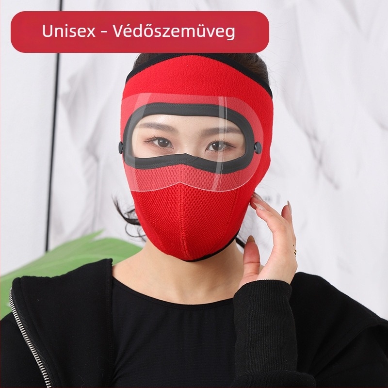 Meleg polár maszk szélvédett szemüveggel téli kerékpározáshoz