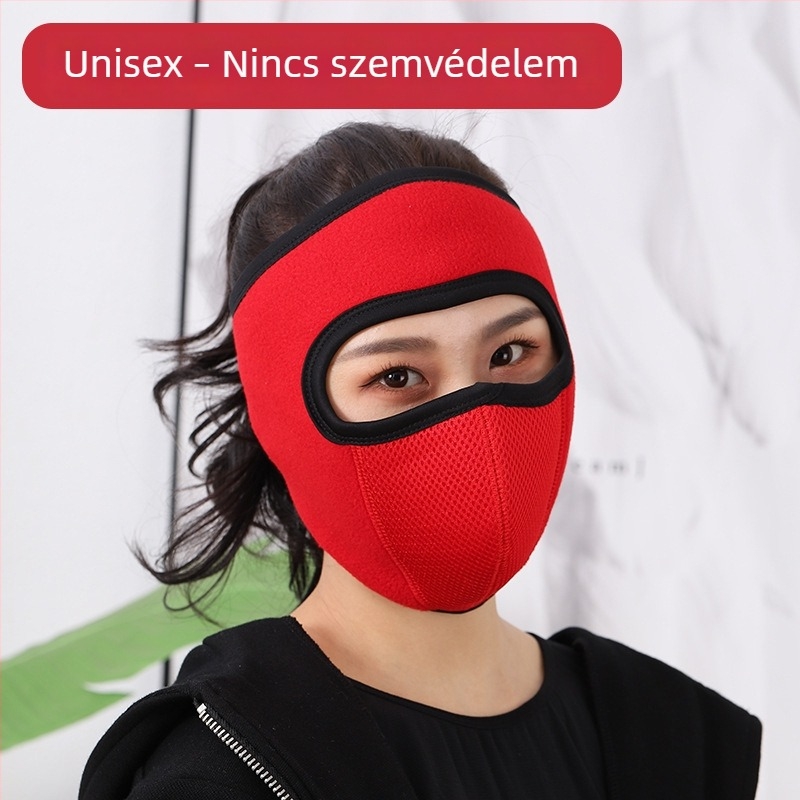 Meleg polár maszk szélvédett szemüveggel téli kerékpározáshoz