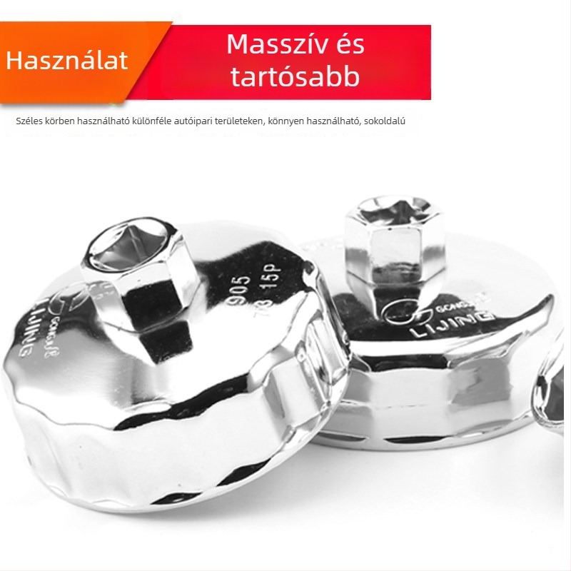Acélból készült olajszűrő sapka kulcs bowls típusú szűrőkhöz – 903-as szerszám szétszereléshez és összeszereléshez
