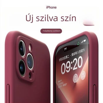 Folyékony szilikonból készült védőtok iPhone-hoz — minimalist, puha külső, ütésvédelmi tulajdonság, teljes lefedés