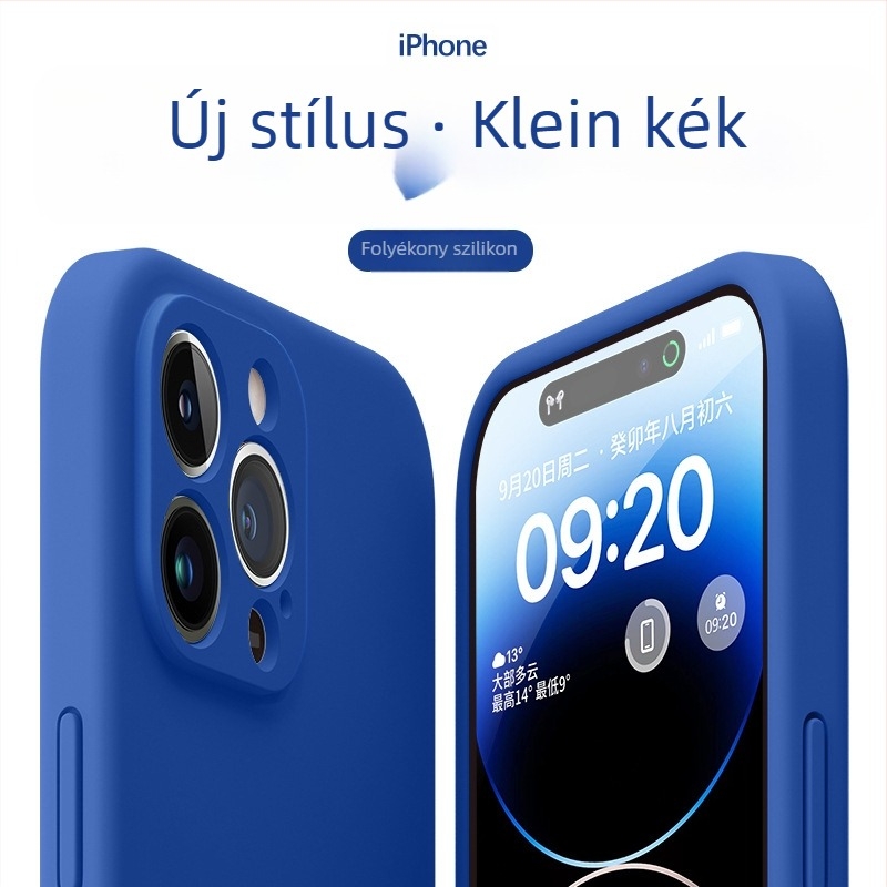 Folyékony szilikonból készült védőtok iPhone-hoz — minimalist, puha külső, ütésvédelmi tulajdonság, teljes lefedés