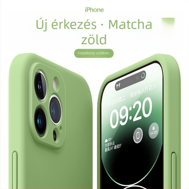 Folyékony szilikonból készült védőtok iPhone-hoz — minimalist, puha külső, ütésvédelmi tulajdonság, teljes lefedés
