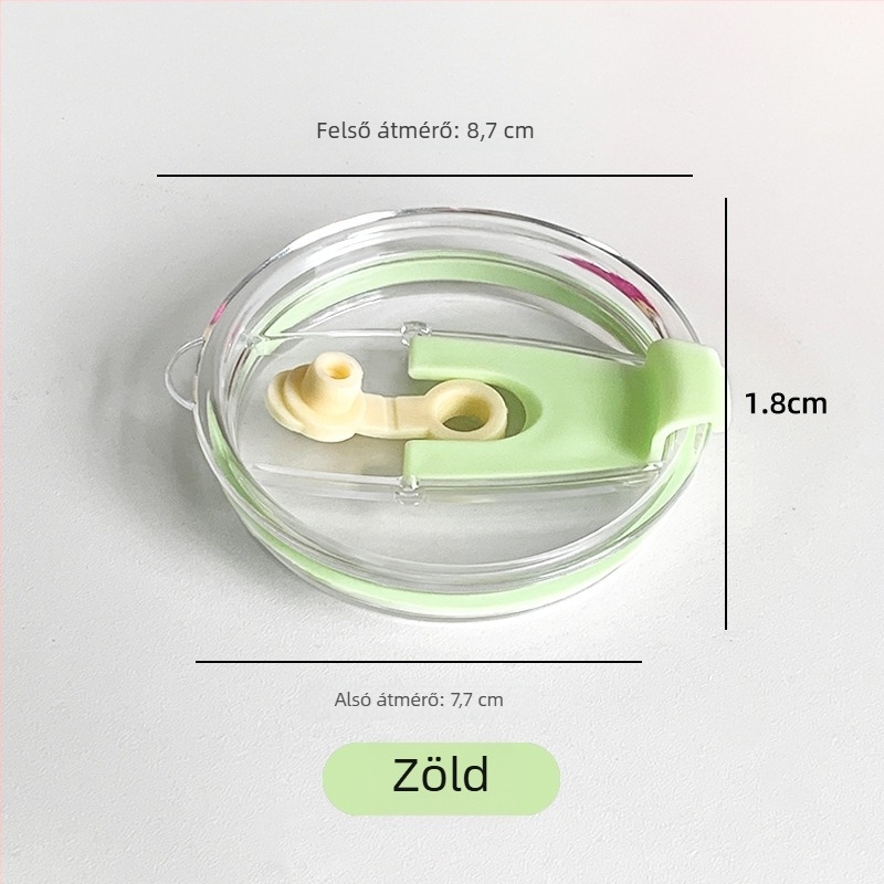 Szívószállal ellátott műanyag pohárfedél – por- és szivárgásálló, logó nyomtatás lehetősége, testreszabható