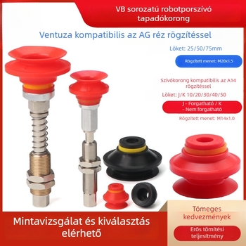 Ipari vákuumszívó csésze robot manipulátorokhoz, kiegészítők VB10–VB40, egyedi gyártású, nagy mennyiségekhez