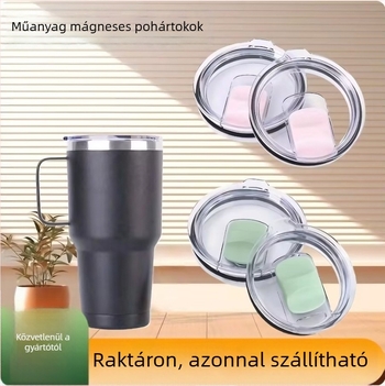 20oz autós pohár mágneses fedéllel, rozsdamentes acél izolált pohár, mágneses és műanyag fedél, méretek 10oz/16oz/30oz