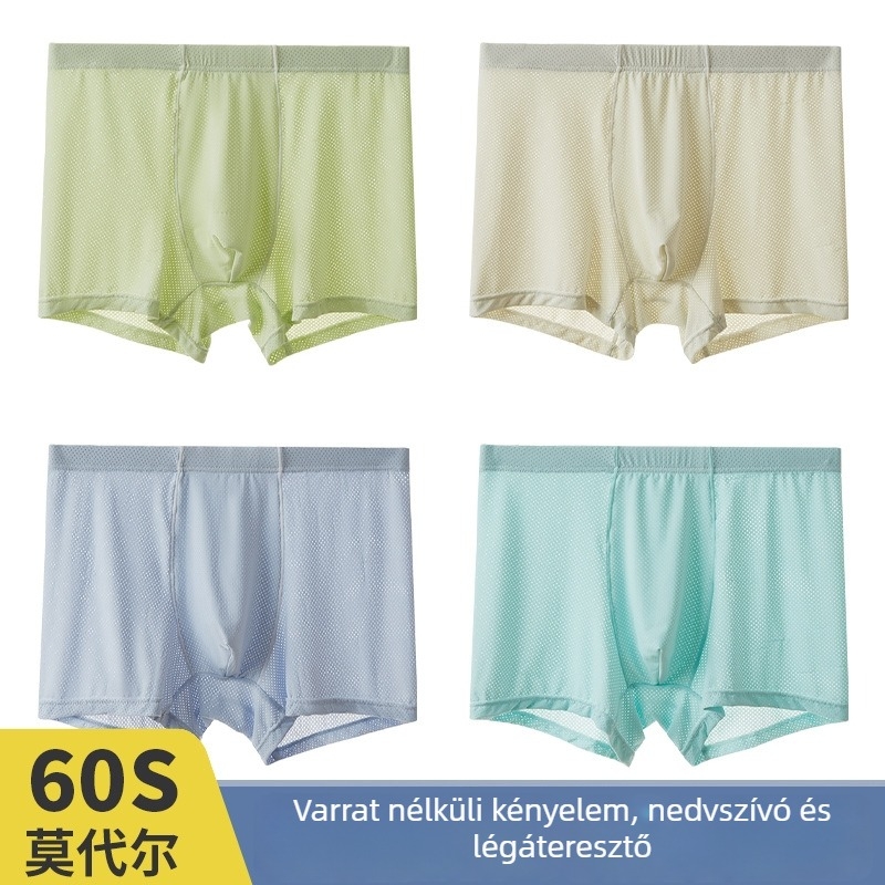 Tinédzser fiúk számára pamut boxer brief, varrat nélküli, lélegző, antibakteriális