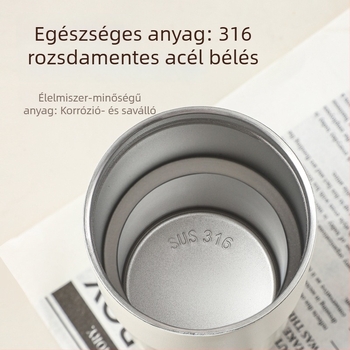 316 rozsdamentes acélből készült kávés termosz hőmérséklet kijelzővel, dupla falú vákuum szigeteléssel, autóhoz