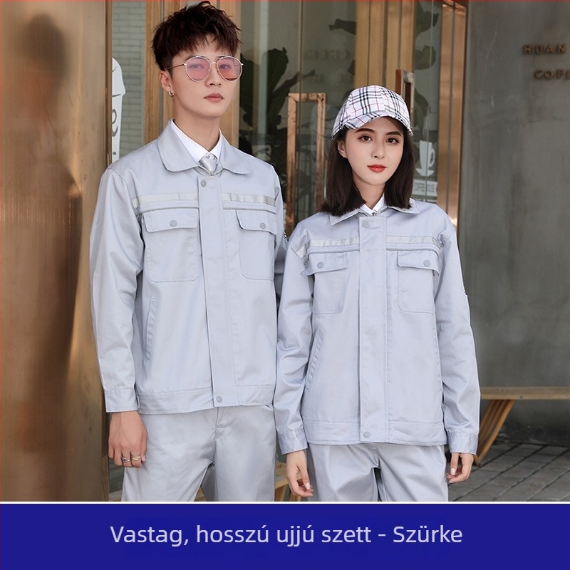 Férfi anti-sztatikus munkaruha szett, védőruha vegyi üzemek és benzinkutak számára