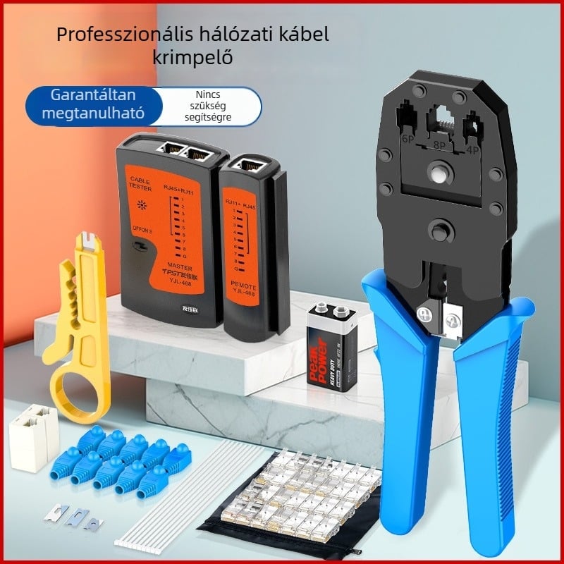 RJ45 krimpelő fogó hálózati kábelekhez – otthoni és professzionális Cat5e/Cat6/Cat7