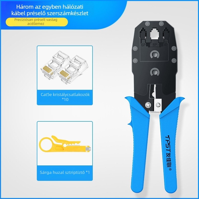 RJ45 krimpelő fogó hálózati kábelekhez – otthoni és professzionális Cat5e/Cat6/Cat7