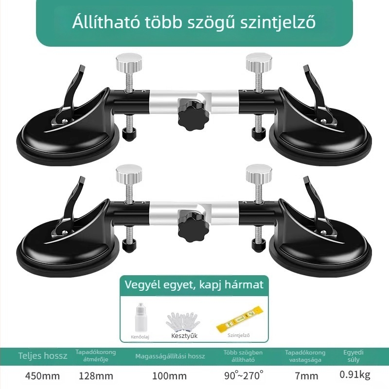 Vákuumos szívófejes kőlap illesztő és szintező eszköz kvarc- és márványlapokhoz