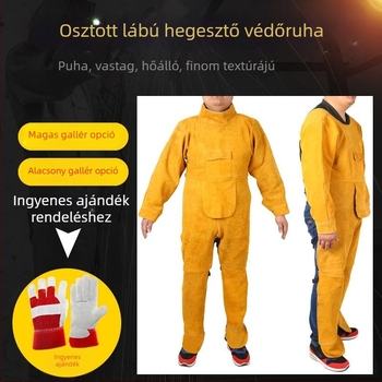 Hegesztő kötény és védőruha tehénbőrből, kopásálló, hőszigetelő és tűzálló