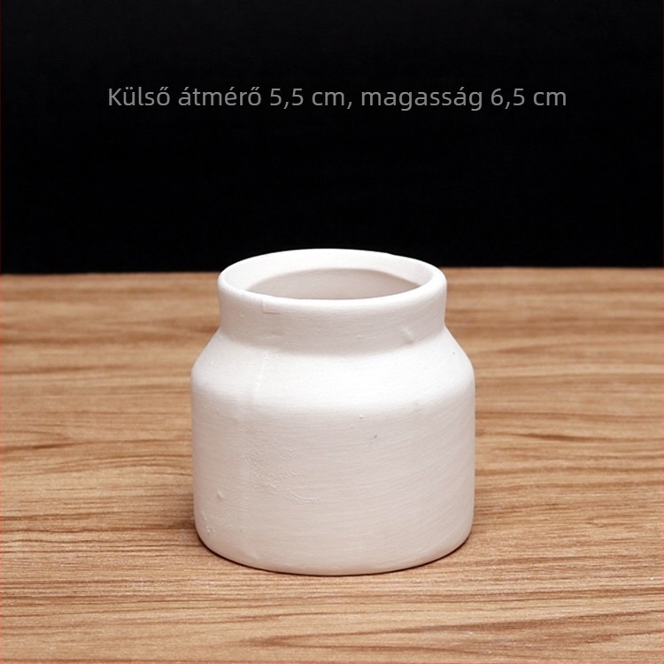 Légáteresztő kerámia szukkulens virágcserép, kézzel festett, DIY