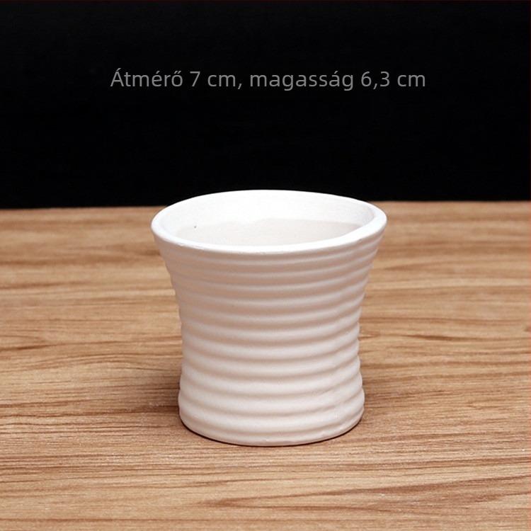 Légáteresztő kerámia szukkulens virágcserép, kézzel festett, DIY