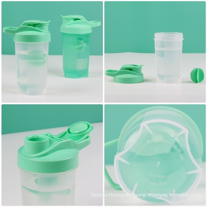 500 ml műanyag fehérje shaker pohár, hordozható edzéshez