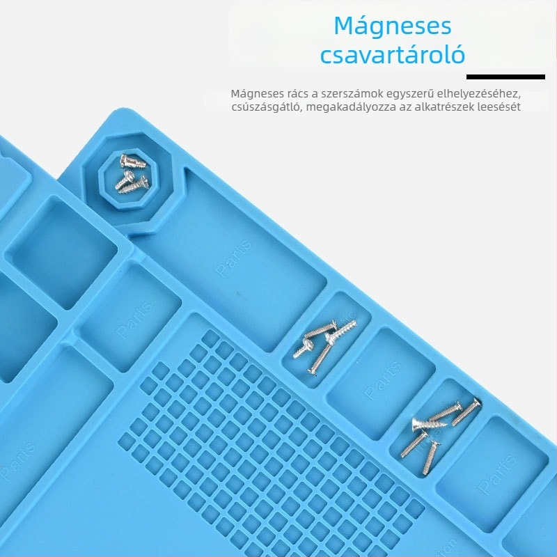 Magas hőmérsékletű szilikon pad elektronikai javításhoz, mágneses, antistatikus, hőszigetelő munkafelülethez