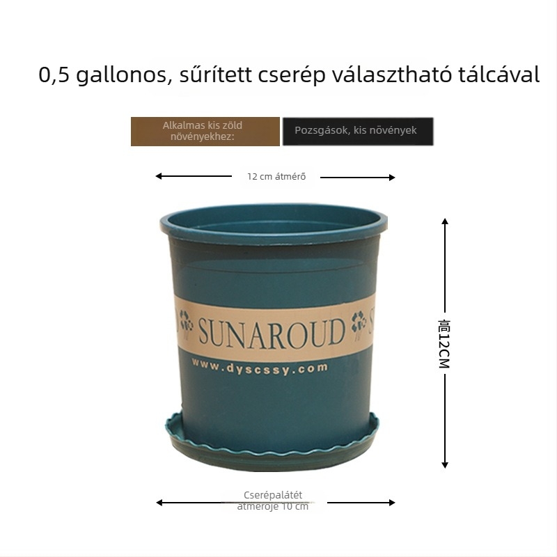 Új műanyag virágcserép gyökérszabályozóval, extra nagy, vastag falú, erkélyre