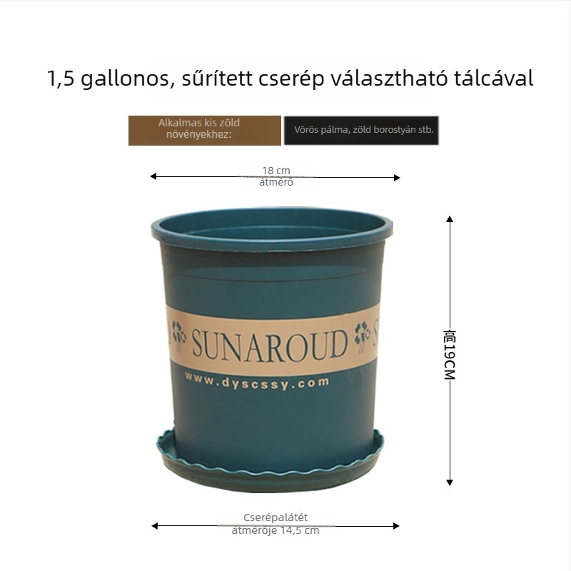 Új műanyag virágcserép gyökérszabályozóval, extra nagy, vastag falú, erkélyre