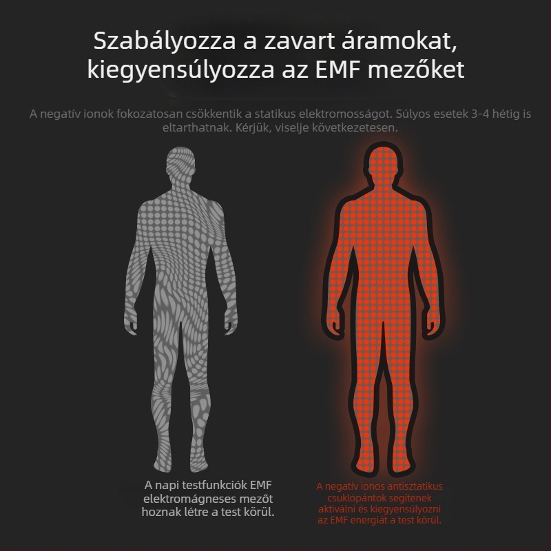 22 új vezeték nélküli szilikon anti-sztatikus karkötő a test statikus elektromosságának megszüntetésére, negatív ionokkal