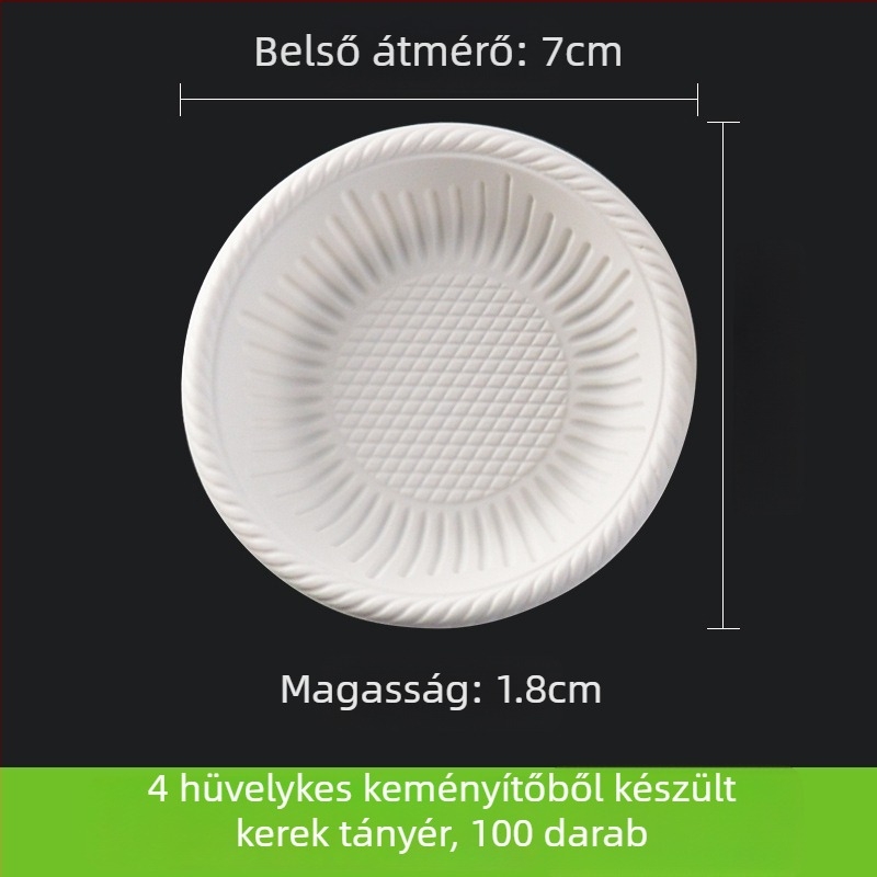 Eldobható felosztott papírtányér étkezésekhez és tortához, 11 hüvelyk